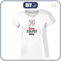 DAMEN T-SHIRT - TIC TAC TOE (BE MY VALENTINE) - Single Jersey M