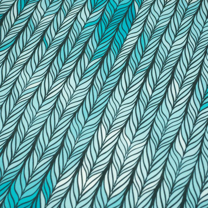 BRAID / sea blue - Waterproof woven fabric