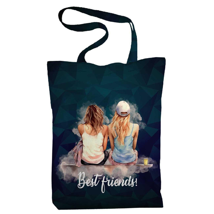 SHOPPER KABELKA - BEST FRIENDS - voděodolná tkanina - Sada šití