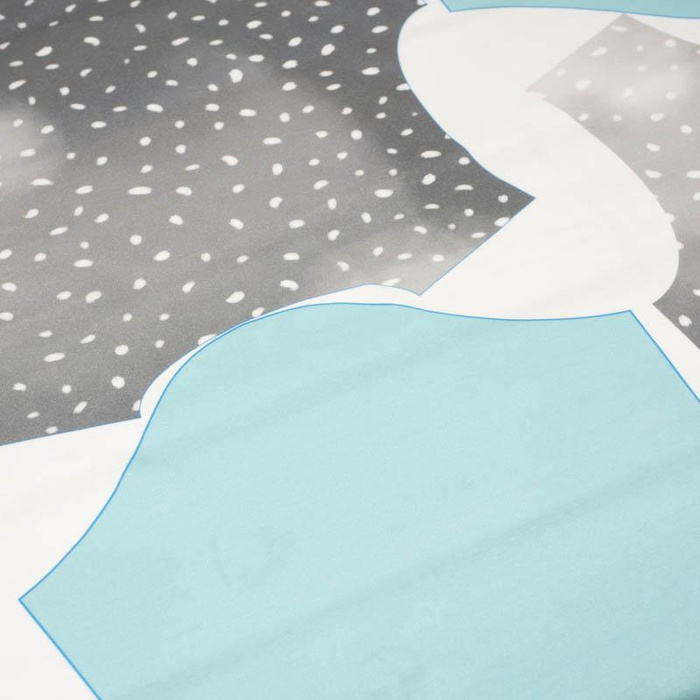 CHILDREN'S PAJAMAS " MIKI" - MAGICAL FRIENDS / WHITE TRACES / dark grey (MAGICAL CHRISTMAS FOREST) - Elastic cotton knit fabric (122/128)