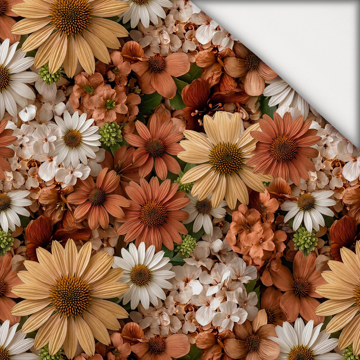 AUTUMN FLOWERS WZ. 30 - leichte Maschenware angeraut