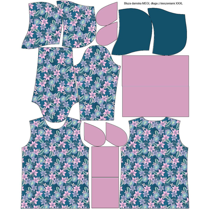 LANGES DAMEN HOODIE (MEGI) - WASSERWELT Ms. 1 / marine - Sommersweat - L