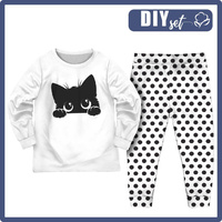 CHILDREN'S PAJAMAS " MIKI" - LOOKING CAT - sewing set (86/92)
