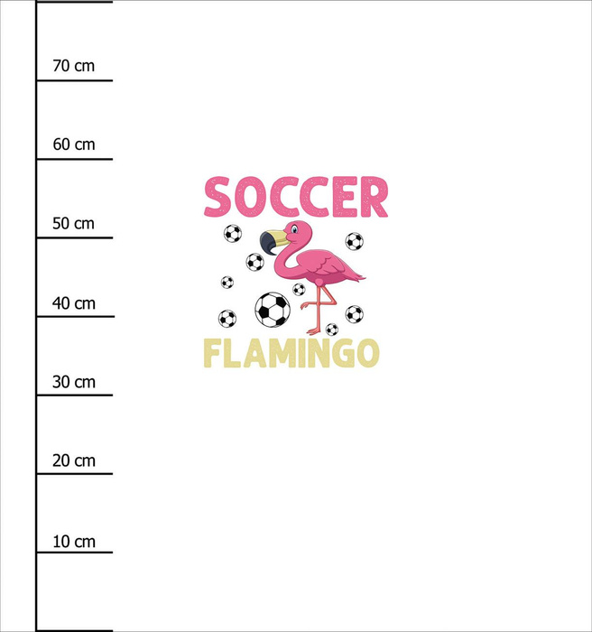 SOCCER FLAMINGO / bílá - panel (75cm x 80cm)