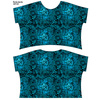 FLIMSY OVERSIZE BLOUSE "FREJA" - LACE BUTTERFLIES / blue - sewing set