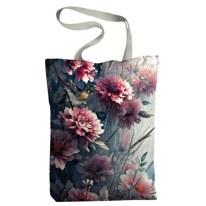 SHOPPER KABELKA - VINTAGE FLOWERS vz. 9 - voděodolná tkanina - Sada šití