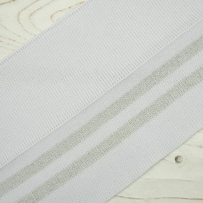 Folded ribbing GREY / white140cm