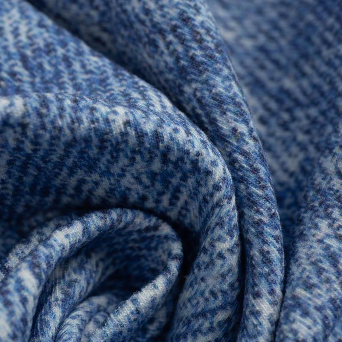 PRZECIERANY JEANS (niebieski) - dresówka pętelkowa