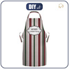 CHRISTMAS APRON - MERRY CHRISTMAS / stripes pat. 2
