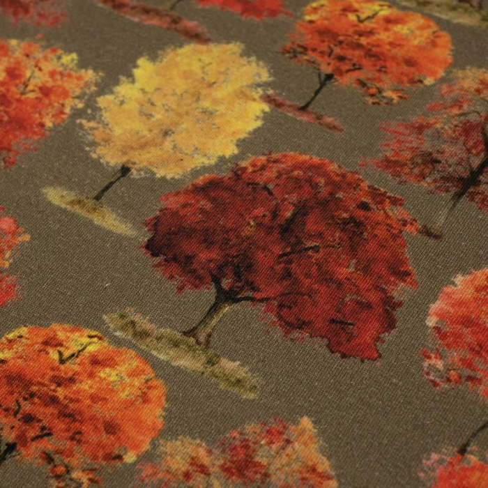 JESIENNE DRZEWA / khaki (DYNIOWY OGRÓDEK) - single jersey 