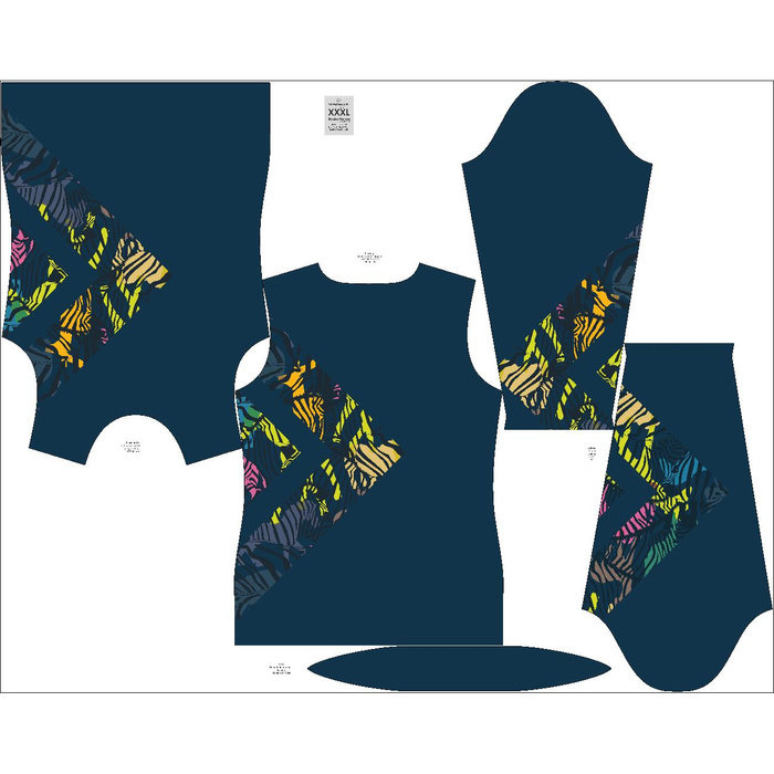 WOMEN'S THERMO BLOUSE (PATTY) - RAINBOW ZEBRAS Pat. 2 - sewing set