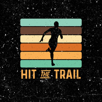 HIT THE TRAIL / černá - panel (75cm x 80cm)