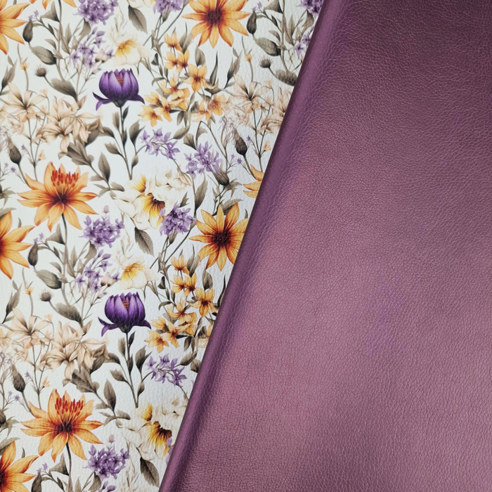 METALIC PURPLE - metalic leatherette