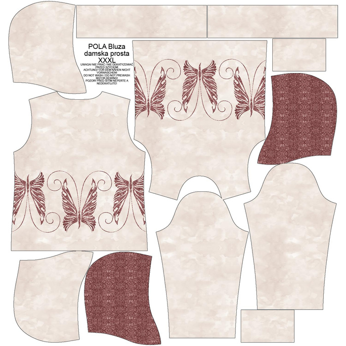 CLASSIC DAMEN HOODIE (POLA) - SCHMETERLING M.7 (GLITTER SCHMETTERLINGE) - Sommersweat