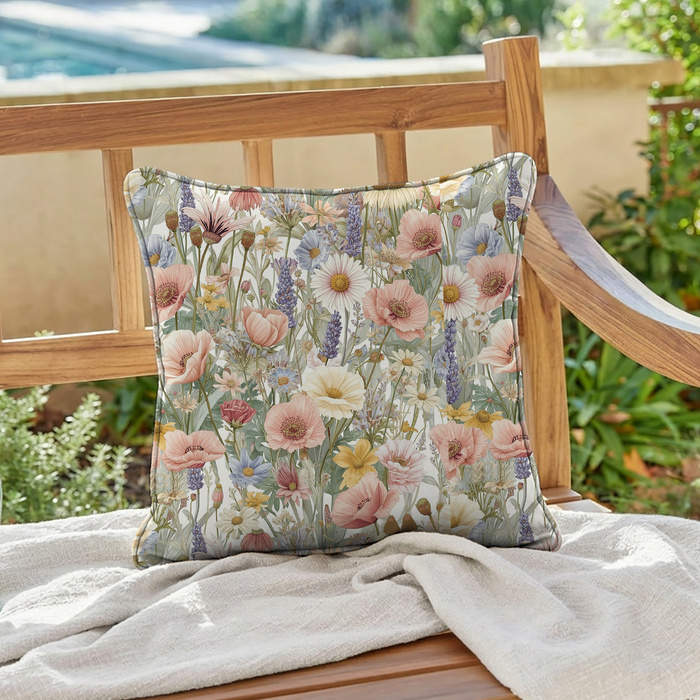 PASTEL FLOWERS WZ. 35 - Satyna