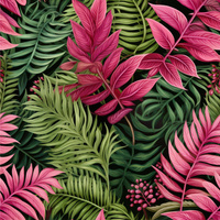 LEAVES AND FERNS WZ. 2 / pink lemonade