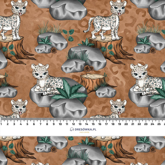 LEOPARDS MIX PAT. 1 (SNOW LEOPARDS) / brown