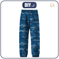 CHILDREN'S SOFTSHELL TROUSERS (YETI) - CAMOUFLAGE - classic blue (110/116)