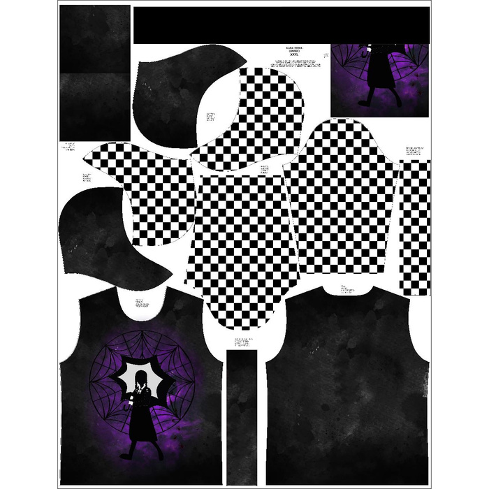 BLUZA Z KAPTUREM UNISEX (HYDRA) - WEDNESDAY wz. 12 - zestaw do uszycia M