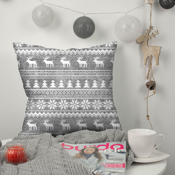 REINDEERS PAT. 2 / ACID WASH GREY - Woven Fabric for tablecloths