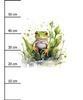 WATERCOLOR FROG - panel (60cm x 50cm) Waterproof woven fabric