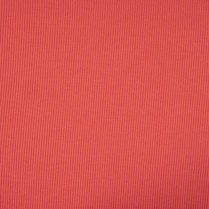Rib Jersey fabric Unicolour - CORAL (D-169)