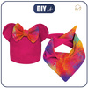 KID'S CAP AND SCARF (MOUSE) - COLORFUL SPECKS 48-50