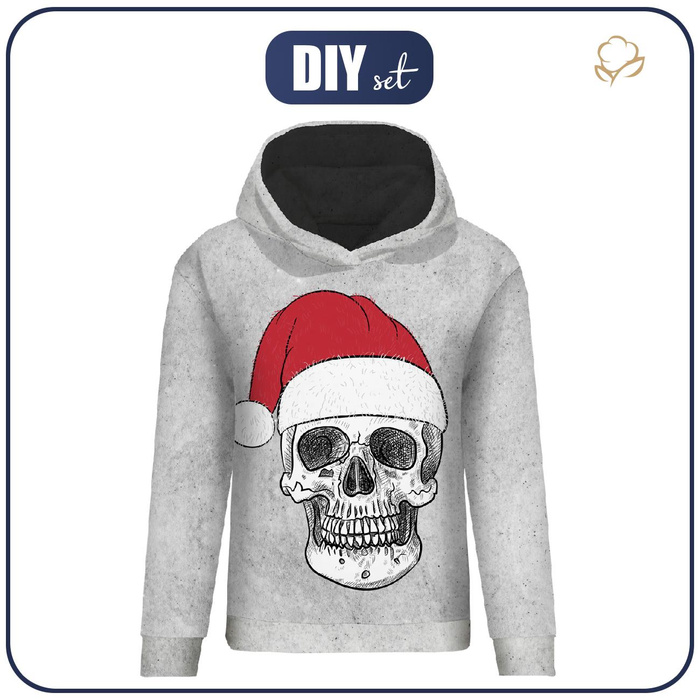 CLASSIC WOMEN’S HOODIE (POLA) - SANTA SKULL - sewing set L