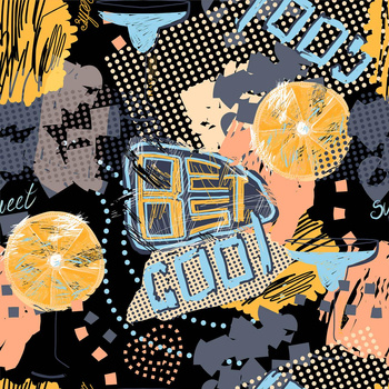 GRAFFITI ORANGEN / schwarz