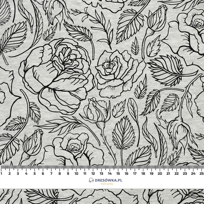 ROSEN / CONTOUR  / M-01 melange hellgrau  - Sommersweat