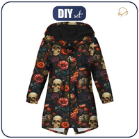 KIDS PARKA (ARIEL) - FLOWERS AND SKULL - sewing set (110/116)