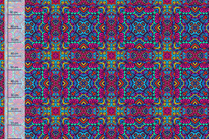 STAINED GLASS pat. 2 - looped knit fabric with elastane ITY