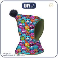 Kominoczapka "CZUBEK" - CRAZY MONSTERS WZ.3 - DIY - oliwkowy