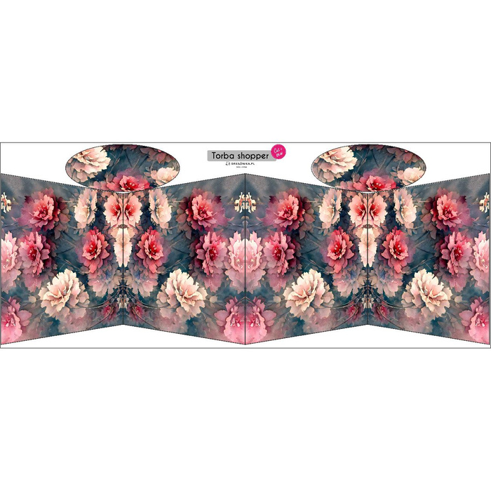 NÁKUPNÍ TAŠKA - VINTAGE FLOWERS VZ. 7 - Sada šití