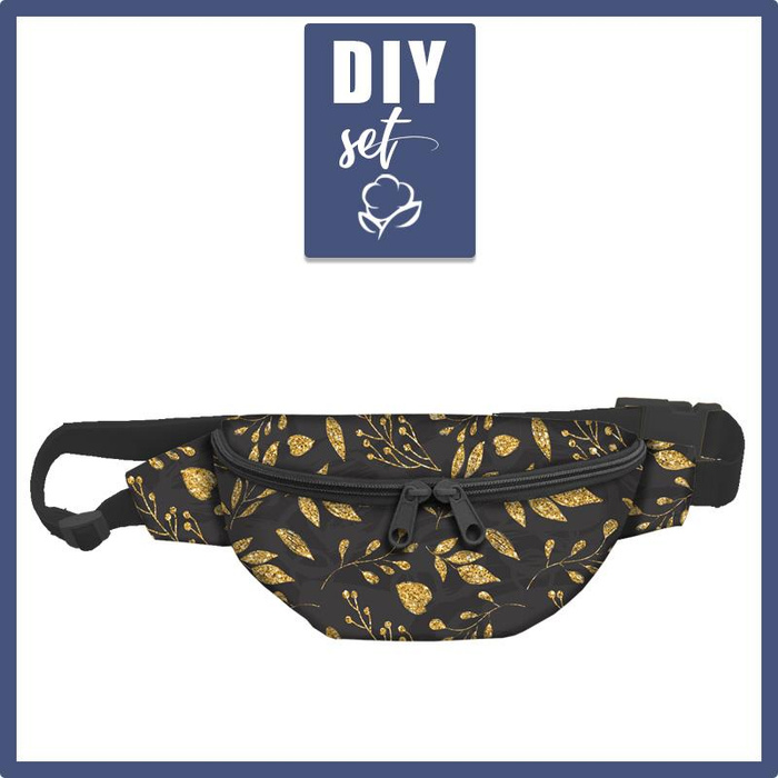 HÜFTTASCHE - BLÄTTER Ms 11 (gold) - klein