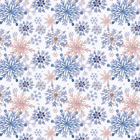 SNOWFLAKES (Very Peri) - Cotton woven fabric