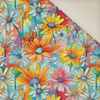 FLOWERS PAPAYA ORANGE WZ. 9 - Upholstery velour