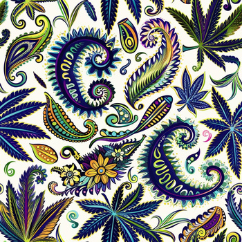 Hemp leaves WZ. 4 - Wasserabweisende Webware