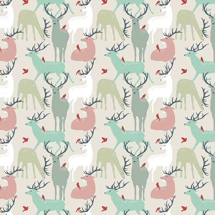 PASTEL DEERS - Viscose jersey WE210