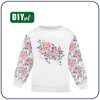 DZIECIĘCA BLUZA (NOE) - KWIATY DZIKIEJ RÓŻY wz. 1 (KWITNĄCA ŁĄKA) - zestaw do uszycia