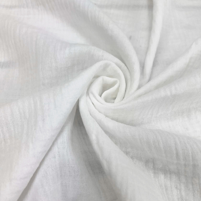 Cotton Muslin Double Gauze - WHITE