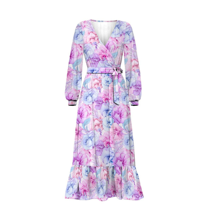 SUKIENKA KOPERTOWA Z FALBANKĄ "ABELLA" (XL)- ALCOHOL PASTEL WZ.2 - zestaw do uszycia 