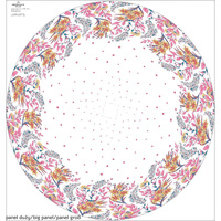 FLOWERS (pat. 7) / white - big circle skirt panel