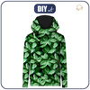 BLUZA Z KAPTUREM UNISEX (HYDRA) - ZIELONE LIŚCIE - zestaw do uszycia (146/152)