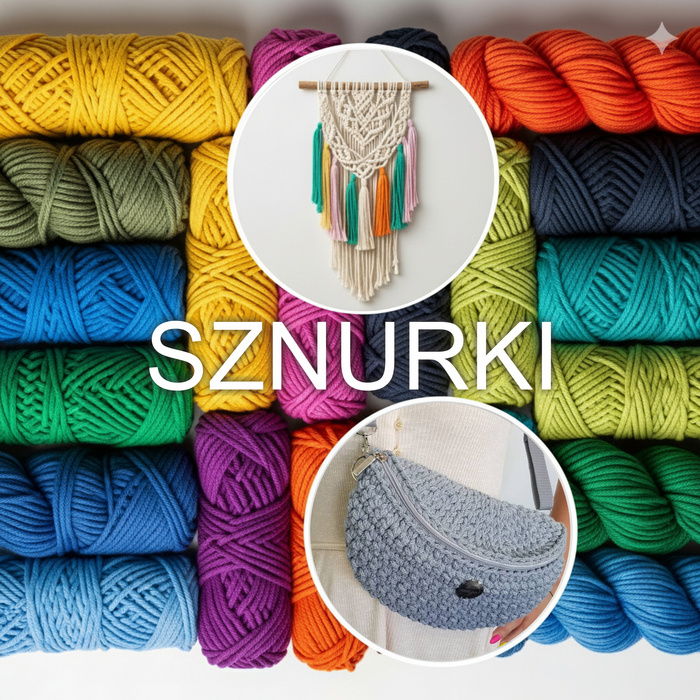 Strings cotton hank 5mm, 100 m - Choice of colors