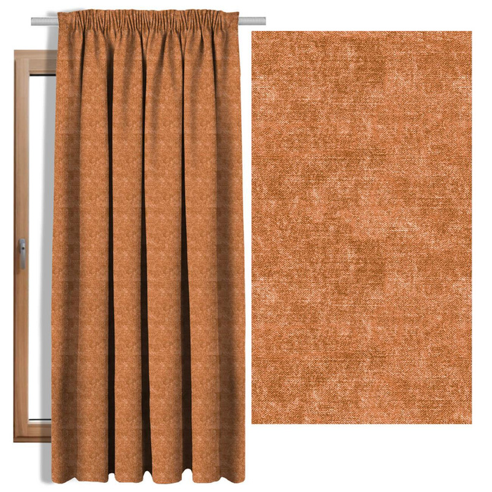 ACID WASH / CARAMEL  - looped knit fabric