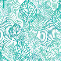 LEAVES / B-00 White - single jersey with elastane TE210