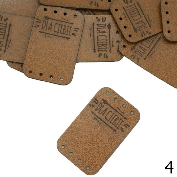 Falt-Label „DLA CIEBIE'' 2,5x4 cm - Farben nach Wahl