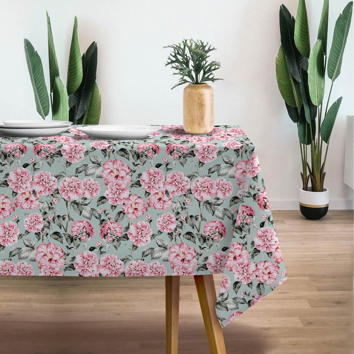 PINK PEONIES pat. 1 - Waterproof woven fabric