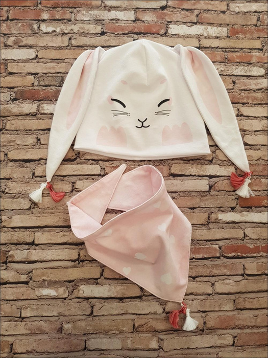 KID'S CAP AND SCARF (CLASSIC) - FLOWERS 3D PAT. 15 55-58